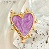 Wholesale Ring Stainless Steel Heartshaped Electroplating