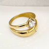 Wholesale Ring Stainless Steel Heartshaped Zircon Inlaid Doublelayer Electroplated French Retro Style For Women