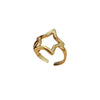 Wholesale Ring Stainless Steel Hollow Star Heart Shape Electroplating Jewelry Accessories Cool Natural Style Unisex