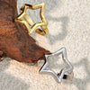 Wholesale Ring Stainless Steel Hollow Star Heart Shape Electroplating Jewelry Accessories Cool Natural Style Unisex