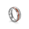 Wholesale Ring Stainless Steel Inlaid Acacia Wood And Abalone Shell Geometric Dripping Oil Unisex