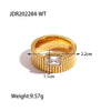 Wholesale Ring Stainless Steel Inlaid Zircon Geometric Ins Style Vintage Light Luxury