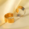 Wholesale Ring Stainless Steel Ins Style Geometric Open Electroplated Women's Jewelry