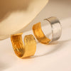 Wholesale Ring Stainless Steel Ins Style Geometric Open Electroplated Women's Jewelry