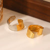 Wholesale Ring Stainless Steel Ins Style Geometric Open Electroplated Women's Jewelry