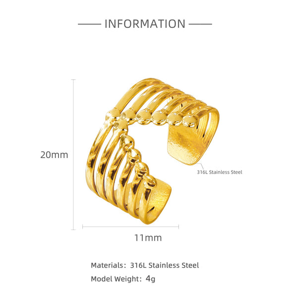 Wholesale Ring Stainless Steel 18K Gold Electroplated Pink Square Diamond Geometric Style Women's