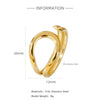 Wholesale Ring Stainless Steel 18K Gold Electroplated Pink Square Diamond Geometric Style Women's