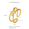 Wholesale Ring Stainless Steel 18K Gold Electroplated Pink Square Diamond Geometric Style Women's