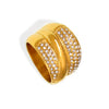 Wholesale Ring 316L Stainless Steel 18K Gold Plated Geometric Hiphop Fashion Design