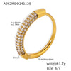 Wholesale Ring 316L Stainless Steel 18K Gold Plated Geometric Light Luxury Jewelry