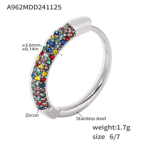 Wholesale Ring 316L Stainless Steel 18K Gold Plated Geometric Light Luxury Jewelry