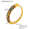 Wholesale Ring 316L Stainless Steel 18K Gold Plated Geometric Light Luxury Jewelry