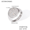 Wholesale Ring 316L Stainless Steel 18K Gold Plated Geometric Simple Style For Women
