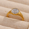 Wholesale Ring Stainless Steel 18K Gold Plated Geometric Style Electroplating