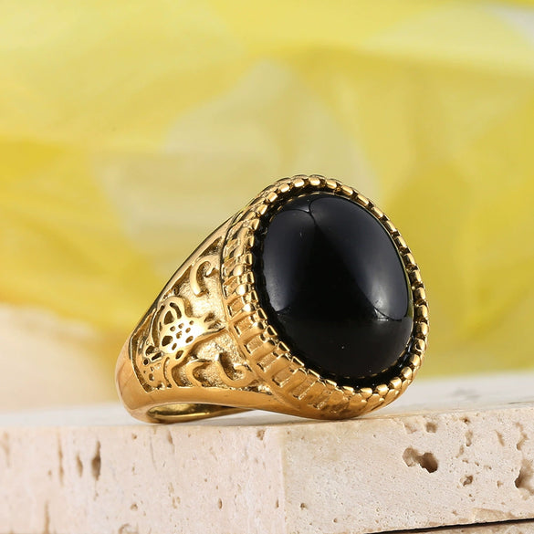 Wholesale Ring Stainless Steel Multicolor Gemstone Geometric Electroplating Light Luxury Jewelry For Men And Unisex