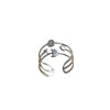 Wholesale Ring Stainless Steel Natural Geometric Heart Open Unisex Electroplated