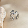 Wholesale Ring Stainless Steel Natural Geometric Heart Open Unisex Electroplated