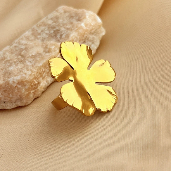 Wholesale Ring Stainless Steel Natural Geometric Heart Shape Electroplating
