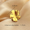 Wholesale Ring Stainless Steel Natural Geometric Heart Shape Electroplating