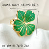 Wholesale Ring Stainless Steel Oil Dripping Flower Retro Heavy Industry Electroplated