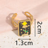 Wholesale Ring Stainless Steel Oil Drop Flower Design