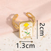 Wholesale Ring Stainless Steel Oil Drop Flower Design