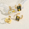 Wholesale Ring Stainless Steel Oil Drop Flower Design