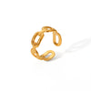 Wholesale Ring Stainless Steel Open Ring Geometric Style Electroplated For Women