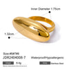 Wholesale Ring Stainless Steel Oval Geometric Electroplating Jewelry For Women