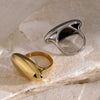 Wholesale Ring Stainless Steel Oval Geometric Electroplating Jewelry For Women