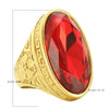 Wholesale Ring Stainless Steel Oval Geometric Punk Style Polishing For Men