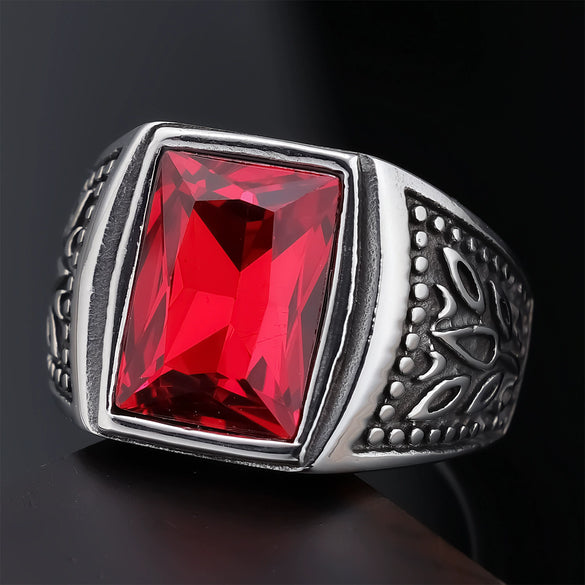 Wholesale Ring Stainless Steel Personality Flower Pattern Polishing Men's Unisex