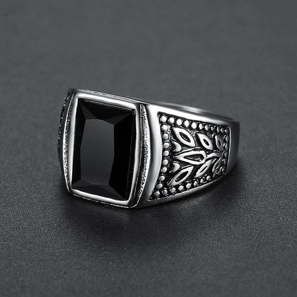 Wholesale Ring Stainless Steel Personality Flower Pattern Polishing Men's Unisex