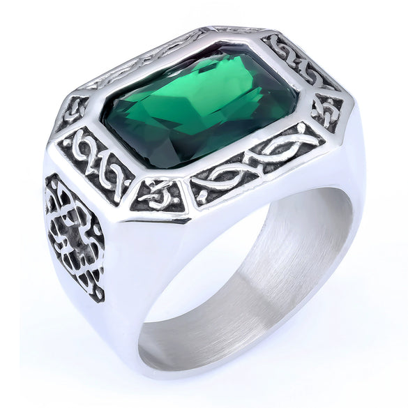 Wholesale Ring Stainless Steel Personality Vintage Letter Design Apply Oil