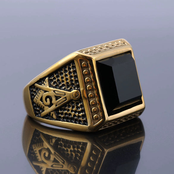 Wholesale Ring Stainless Steel Personality Vintage Letter Design Apply Oil
