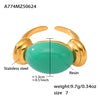 Wholesale Ring 316L Stainless Steel Resin Geometric Electroplating For Women