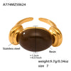 Wholesale Ring 316L Stainless Steel Resin Geometric Electroplating For Women
