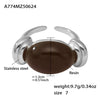Wholesale Ring 316L Stainless Steel Resin Geometric Electroplating For Women