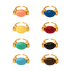 Wholesale Ring 316L Stainless Steel Resin Geometric Electroplating For Women