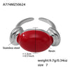 Wholesale Ring 316L Stainless Steel Resin Geometric Electroplating For Women