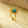 Wholesale Ring Stainless Steel Retro Light Luxury Style Electroplating