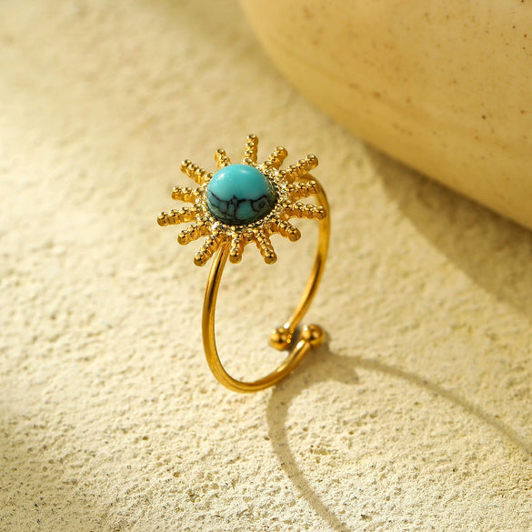 Wholesale Ring Stainless Steel Retro Light Luxury Style Electroplating