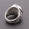 Wholesale Ring Stainless Steel Retro Praying Hand Skull Pattern Apply Oil Unisex