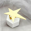 Wholesale Ring Stainless Steel Retro Trendy Fivepointed Star Heartshaped Hollow Flower Design Electroplated
