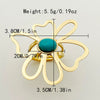 Wholesale Ring Stainless Steel Retro Trendy Fivepointed Star Heartshaped Hollow Flower Design Electroplated