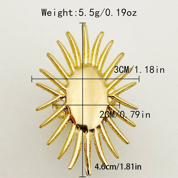 Wholesale Ring Stainless Steel Retro Trendy Fivepointed Star Heartshaped Hollow Flower Design Electroplated