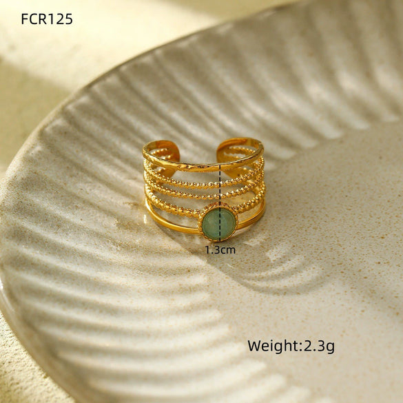 Wholesale Ring Stainless Steel Retro Vintage Geometric Crown Design Electroplating For Women