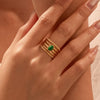 Wholesale Ring Stainless Steel Retro Vintage Geometric Crown Design Electroplating For Women