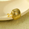 Wholesale Ring Stainless Steel Square Hollow Grid Texture Light Luxury Electroplated