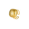 Wholesale Ring Stainless Steel Square Hollow Grid Texture Light Luxury Electroplated